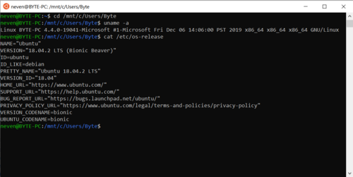 Windows Subsystem for Linux